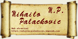 Mihailo Palačković vizit kartica
